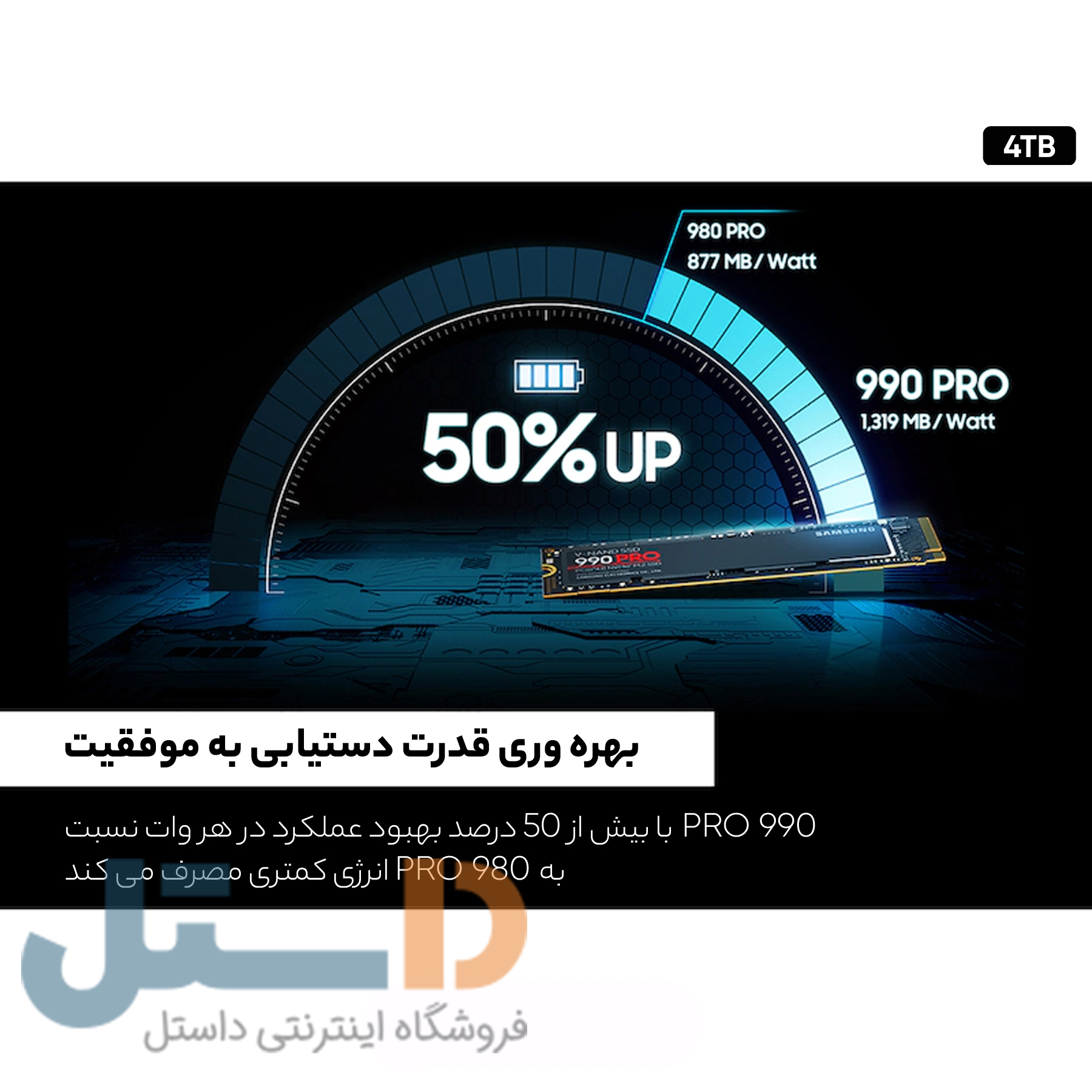 اس اس دی اینترنال سامسونگ مدل ™PRO 990 PCIe®4.0 NVMe ظرفیت چهار ترابایت -gallery-6 - https://www.dostell.com/